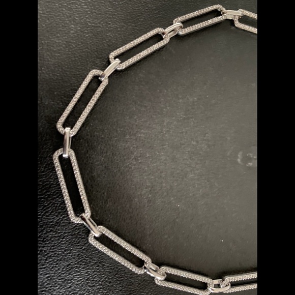 Gabi Rielle Silver & Cubic Zirconia Link Necklace - Picture 4 of 6